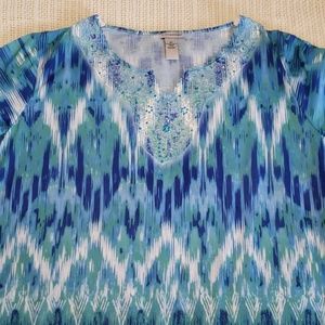 Blue plus size shirt